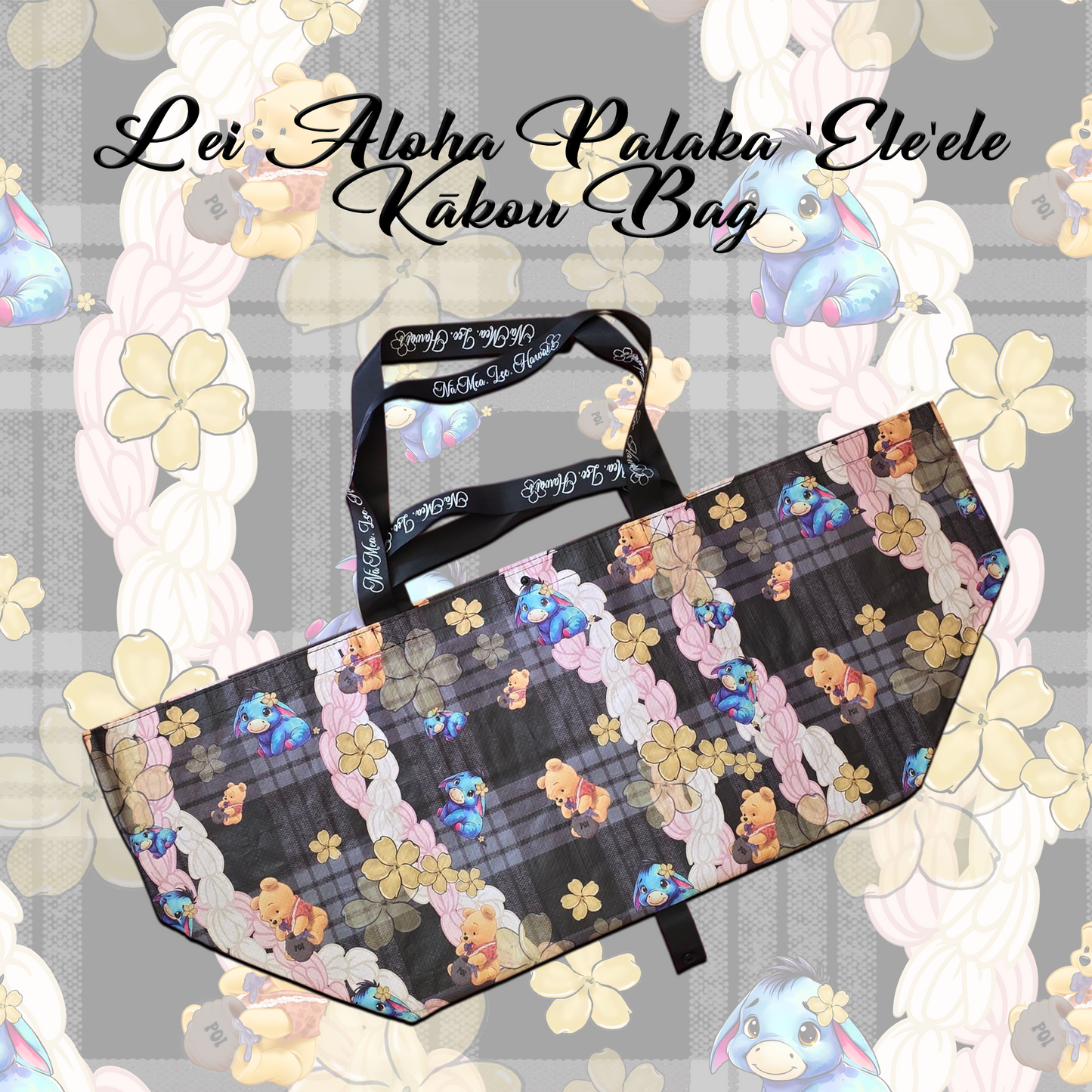 Lei Aloha Palaka 'Ele'ele Kakou Bag